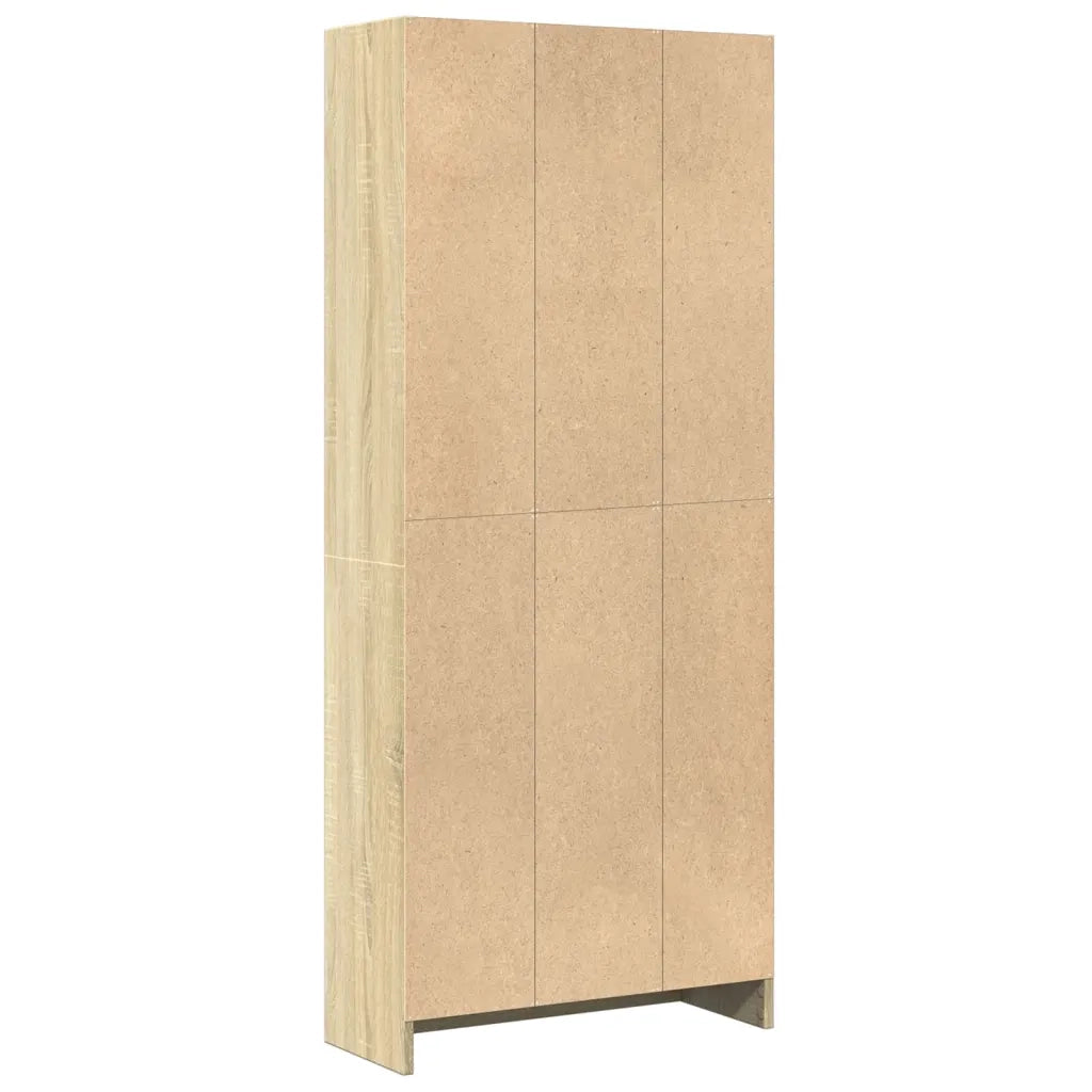 Libreria-Scaffale per Libri-Mobile di Stoccaggio Rovere Sonoma 60x24x143 cm in Legno Multistrato
