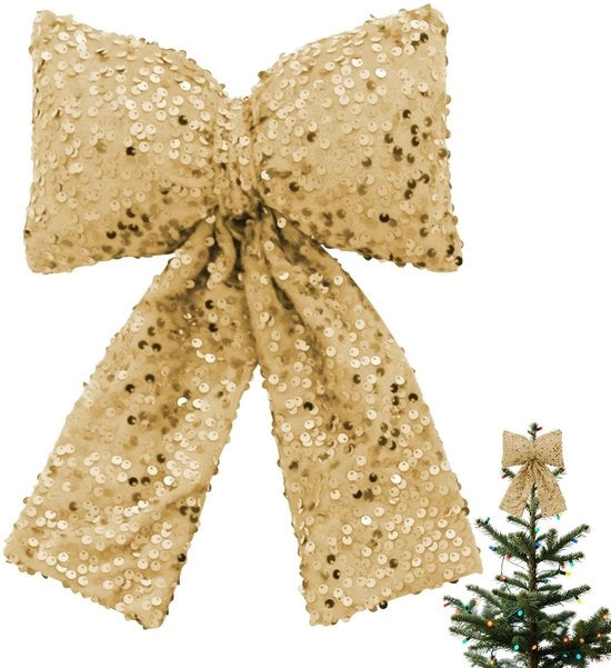Decorazioni per corone di Natale con grandi paillettoni - confezione regalo - per matrimoni e feste - dimensioni 20 x 30 cm