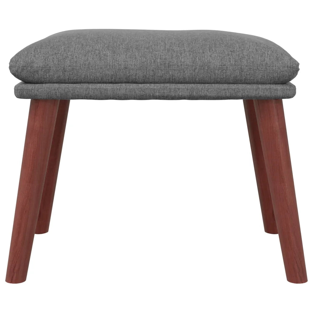 Poltrona Relax con Poggiapiedi Grigio Chiaro in Tessuto cod mxl 14667