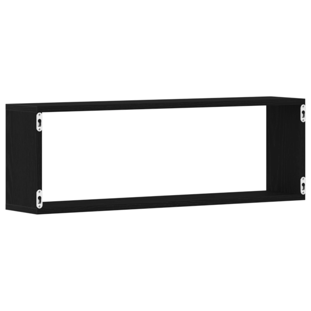 Mensole vitaXL - Set di 2, Rovere Nero, 80x15x26 cm, Realizzate in Legno Ingegnerizzato