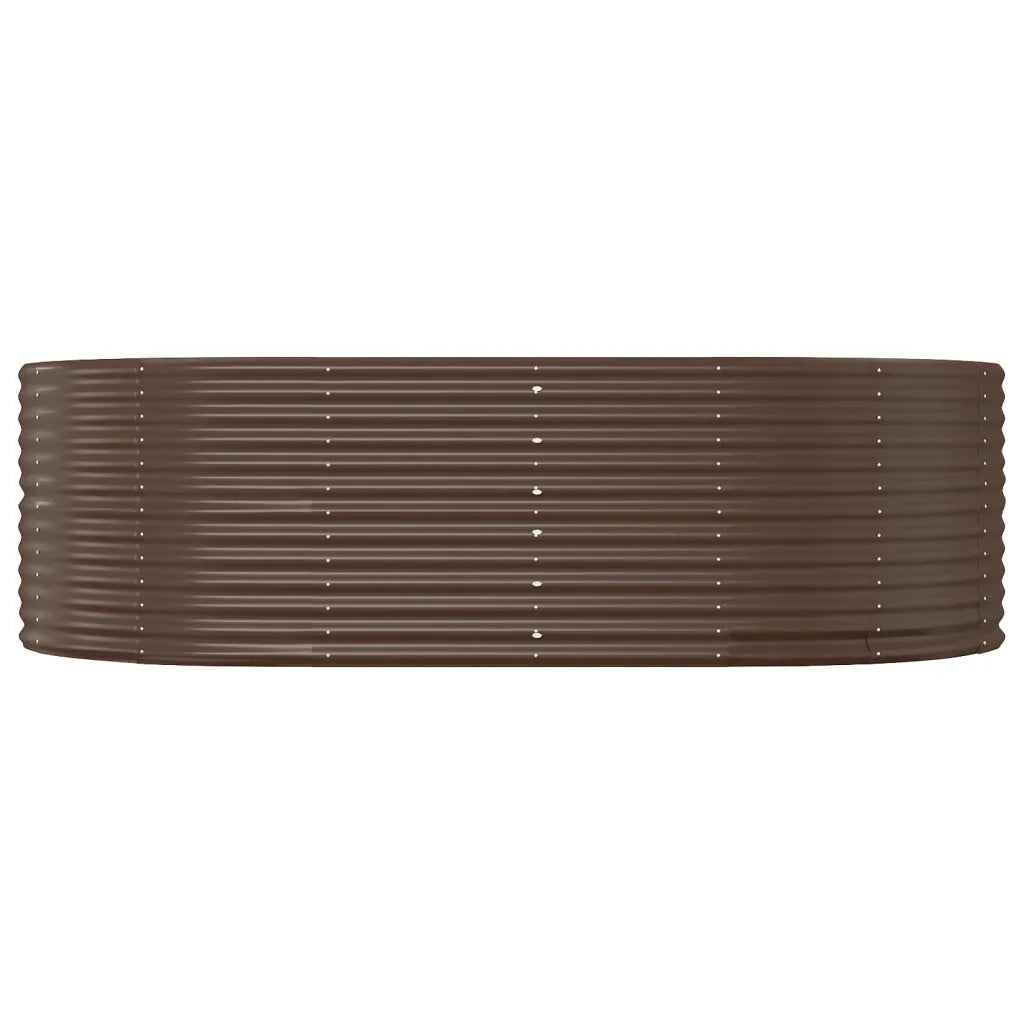 Letto Giardino Acciaio Zincato 212x140x68 cm Marrone 319095