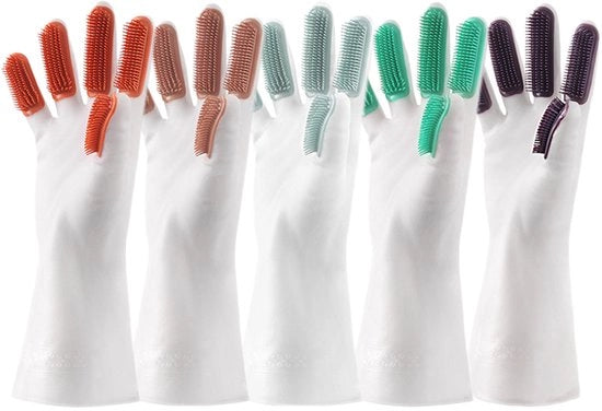 Manopole in gomma - perfette per lavaggio, pulizia, lavori casalinghi vari e giardinaggio - unisex, antiscivolo - grande taglia - colore casuale!
