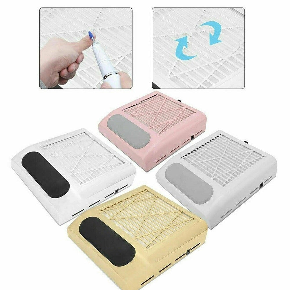Trade Shop - Aspiratore Polveri Da Tavolo Unghie Nail Art Manicure Professionale 80w Bq-858-8 -