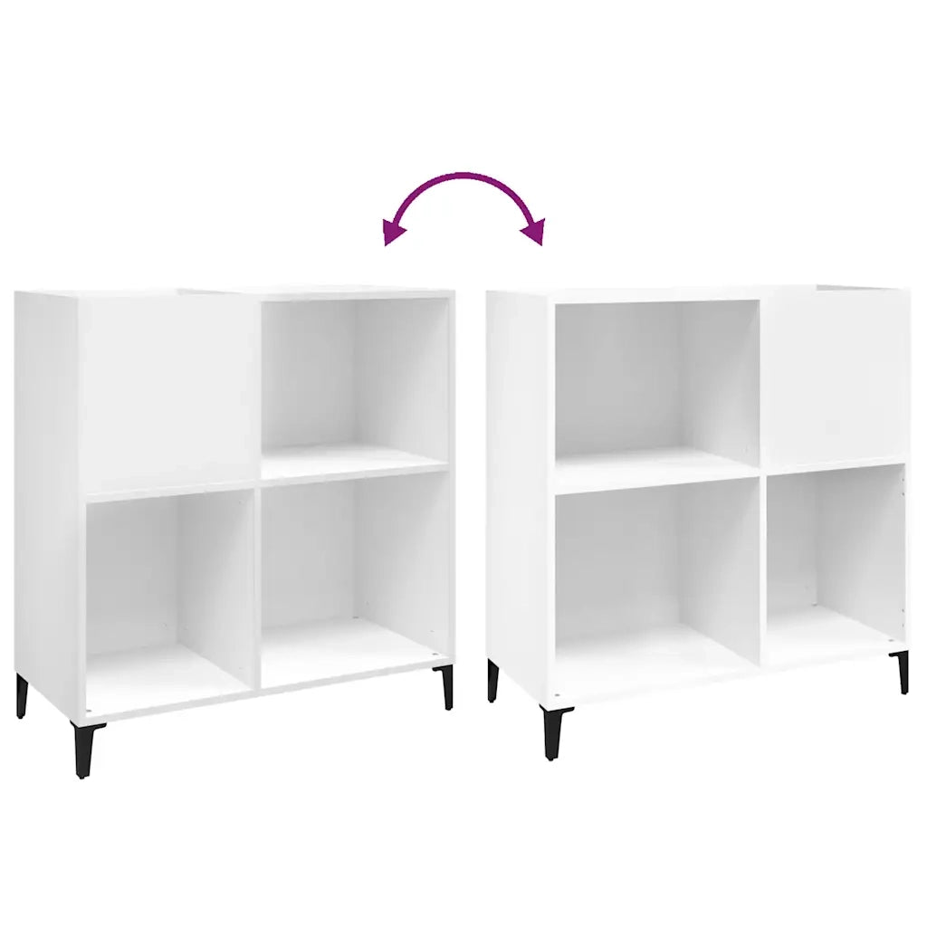 Mobile Porta Dischi Bianco 84,5x38x89 cm in Legno Multistrato CFW2471552