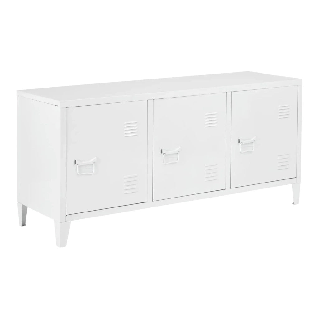 Mobile porta TV con 3 ante 58 x 113 x 40 cm bianco 03_0007764