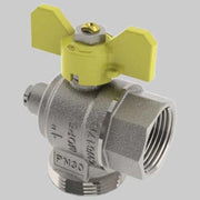 VALVOLA AD ANGOLO POSTCONTATORE CON PRESA  3/4 x 11/4     TIEMME