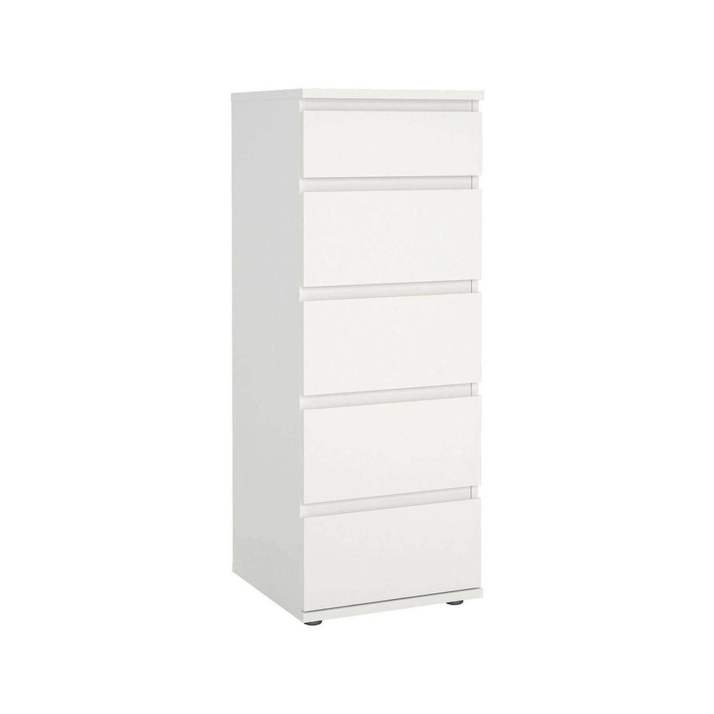 Cassettiera Abelarda, Settimino multiuso, Comò camera da letto, Mobile con cassetti, 40x40 h107 cm, Bianco