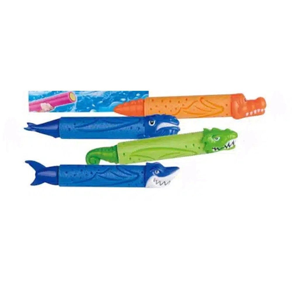 Trade Shop - Tubo Cannone Spara Acqua 33x5cm Forma Animale Con Motivi Misti Gioco Bambini 6559073 -