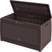 ® Baule da Giardino 310L Box Portacuscini 119x48x60cm 4 Rotelle Multibox 3 Maniglie Contenitore Richiudibile