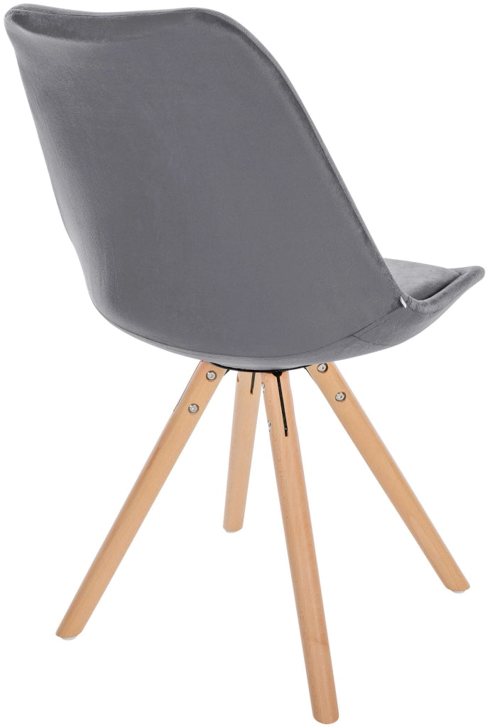Sedia Sofia Velvet grigio,natura (rotondo)