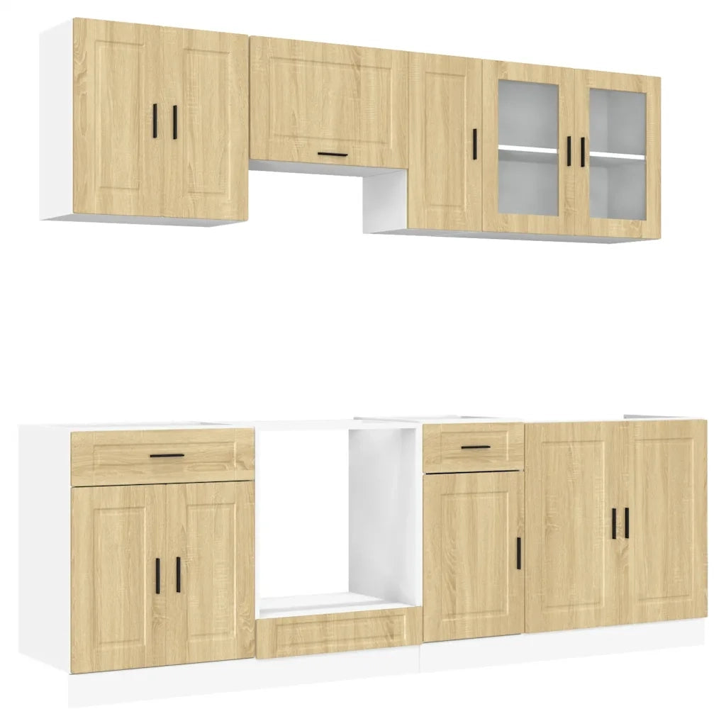 Set Mobili da Cucina 8 pz Porto Rovere Sonoma in Truciolato 3314844