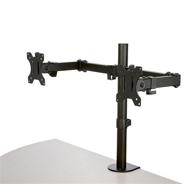 Startech.com staffa per due monitor con montaggio su scrivania - design a barre trasversali - articolabile - acciaio - ARMDUAL2