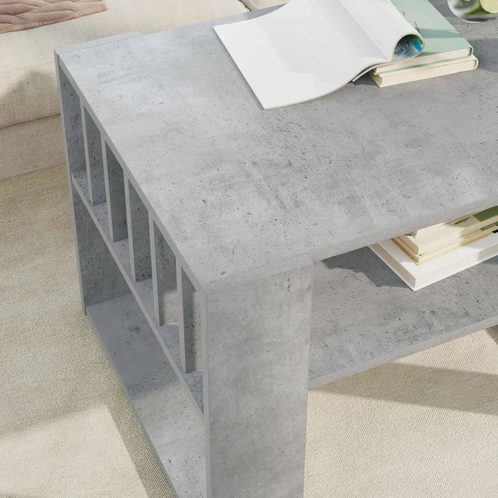 Tavolino da salotto Grigio cemento 66 x 49,5 x 45 cm 8000119