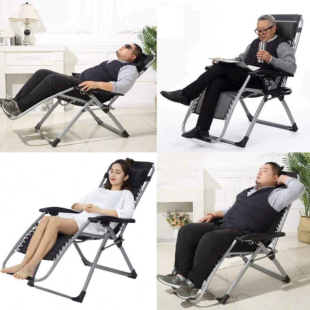 Sedia Sdraio Pieghevole per Esterni con Struttura Extra Resistente da Giardino