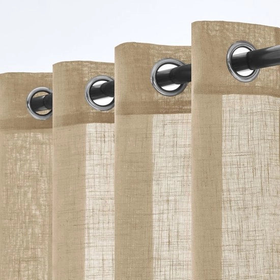 Tessuti per tende - Moderni e decorativi - 2 pezzi - Beige - 140 x 260 cm