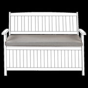Cuscino per panchina da giardino grigio chiaro 108 x 45 cm resistenti ai raggi UV giardino balcone terrazza esterno