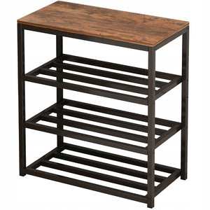 Scarpiera da 50x30x60 cm, finitura marrone, ideale per l'ingresso.