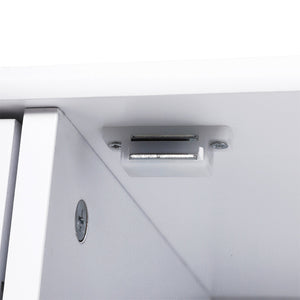 Mobiletto da Bagno con Anta e Cassetti Bianco 56x30x83 cm