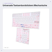 Stickers per tastiera in PVC duraturo - Stickers per tastiera meccanici - Stickers QWERTY - Stickers resistenti ai graffi - Stickers resistenti allo sfregamento - Facili da applicare - Stickers per capsella tastiera