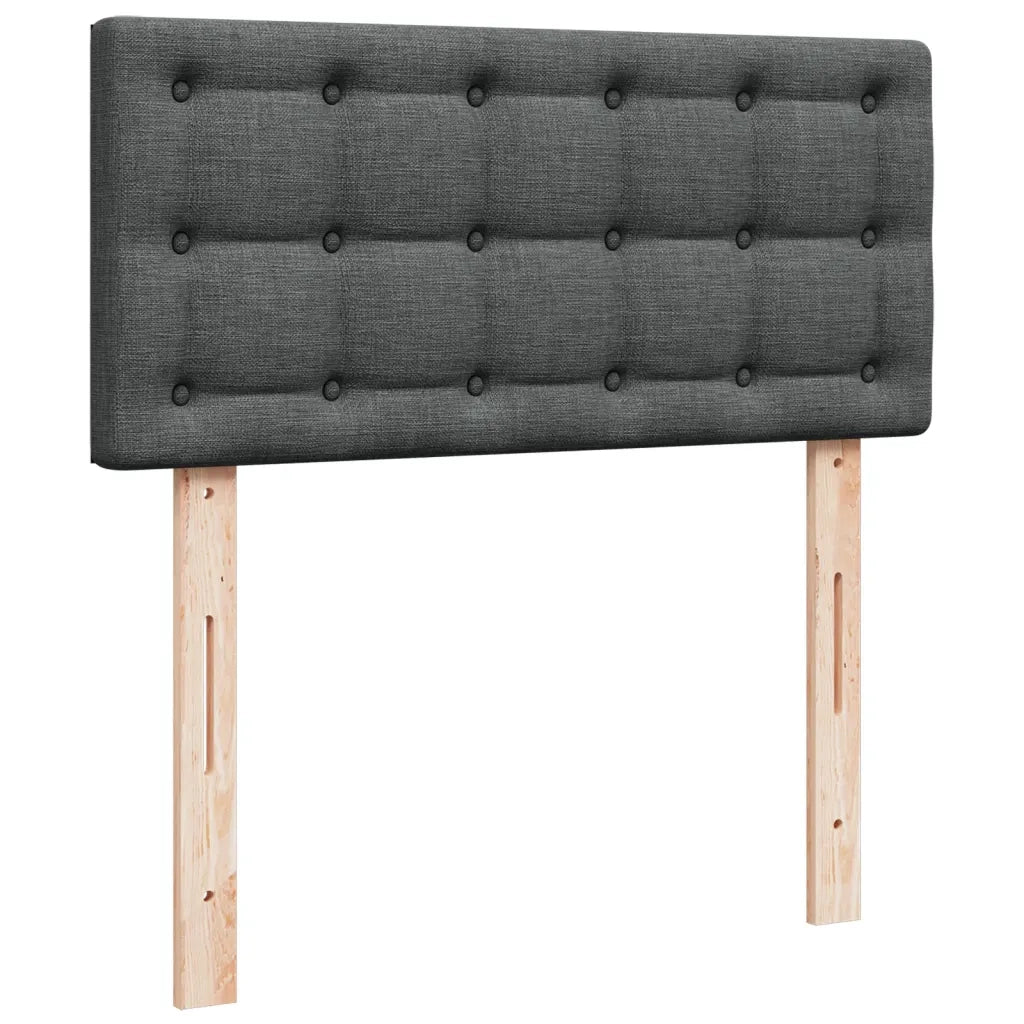 Giroletto a Molle con Materasso Grigio Scuro 100x200 cm Tessuto 3285814