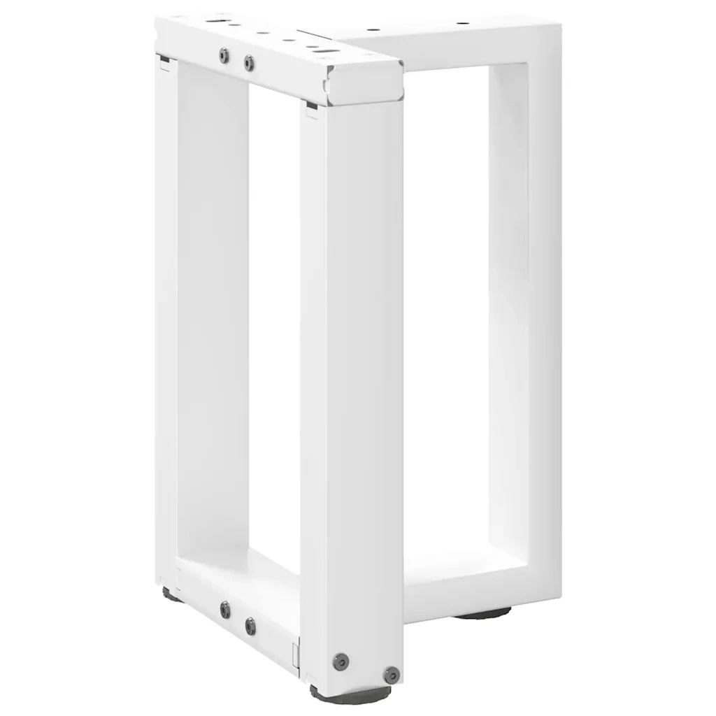 Gambe per Tavolino da Caffè a Forma di T 2 pz Bianche 38x25x(42-43) cm Acciaio 4013025