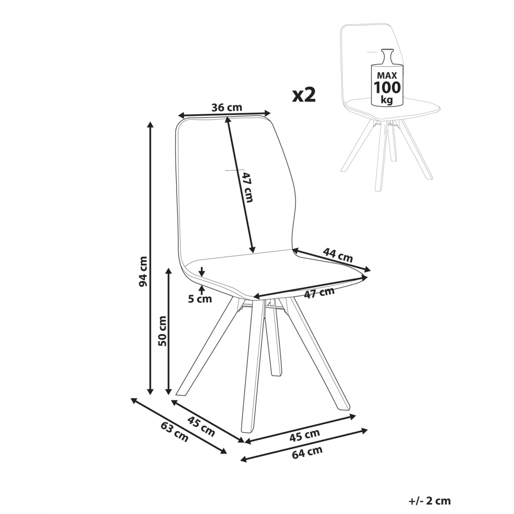Set di 2 sedie girevoli Boucle per sala da pranzo Rivestimento in tessuto bianco sporco Base con gambe in legno girevoli in metallo