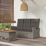 Panca Giardino Reclinabile con Cuscini 173cm Polyrattan Grigiocod mxl 129813