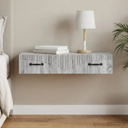 Tavolino da Parete Laterale Grigio Sonoma 87,5 x 34,5 x 17 cm 899011