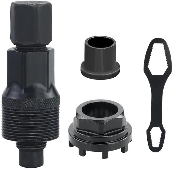 Tirapassaggio a manovella 42 mm - Kit di serraggio a manovella - Tirapassaggio a cricchetto - Attrezzo di bloccaggio della bicicletta - In acciaio di carbonio - Incluso chiave a anello