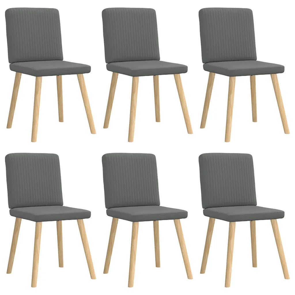 Sedie da Pranzo 6 pz Grigio Scuro in Tessuto 3315568