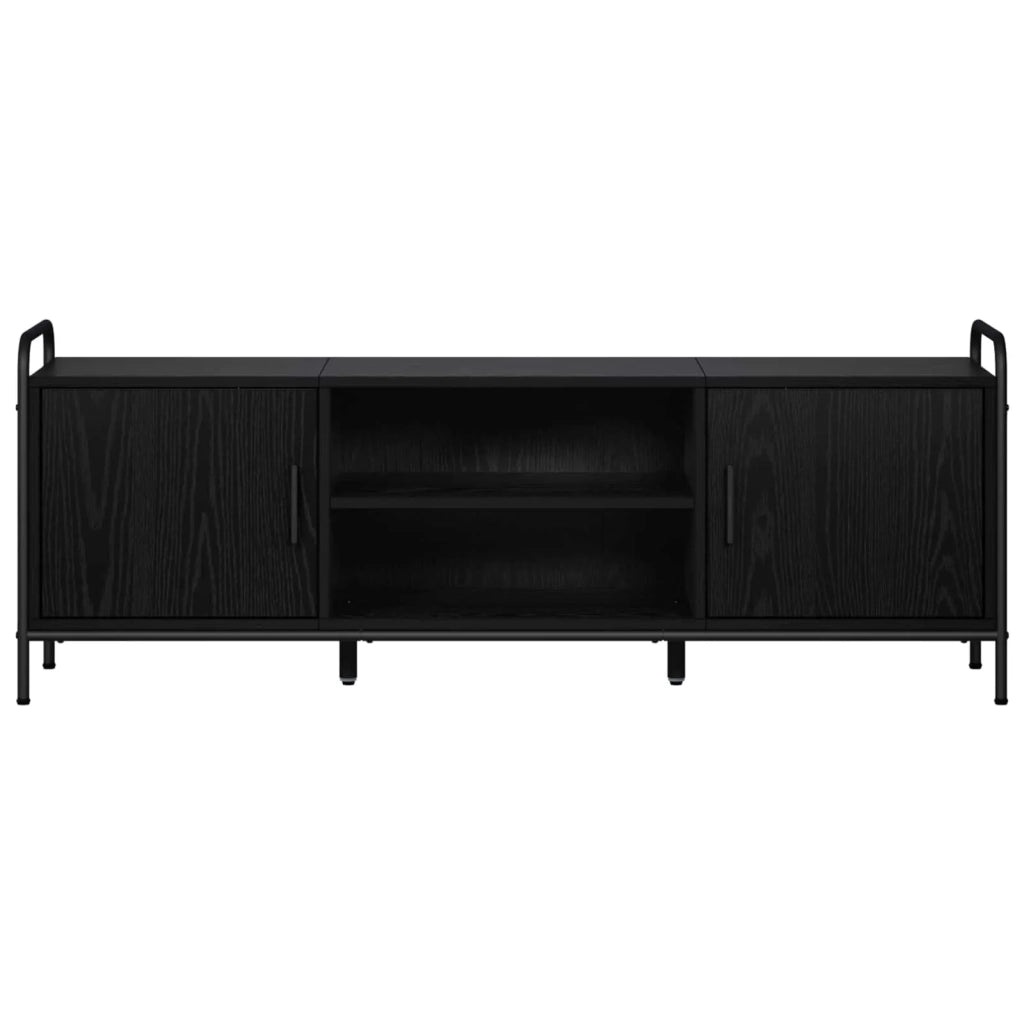 Mobile TV 133 x 33 x 50 cm Rovere Nero Legno ingegnerizzato 8013716