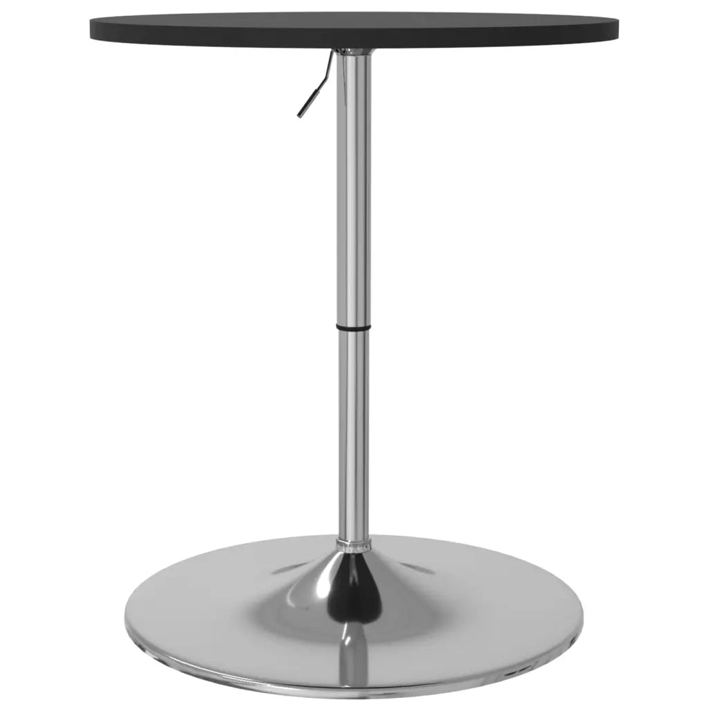 Tavolino Bar Nero 60x60x90 cm Legno Multistrato Acciaio Cromato 4007193