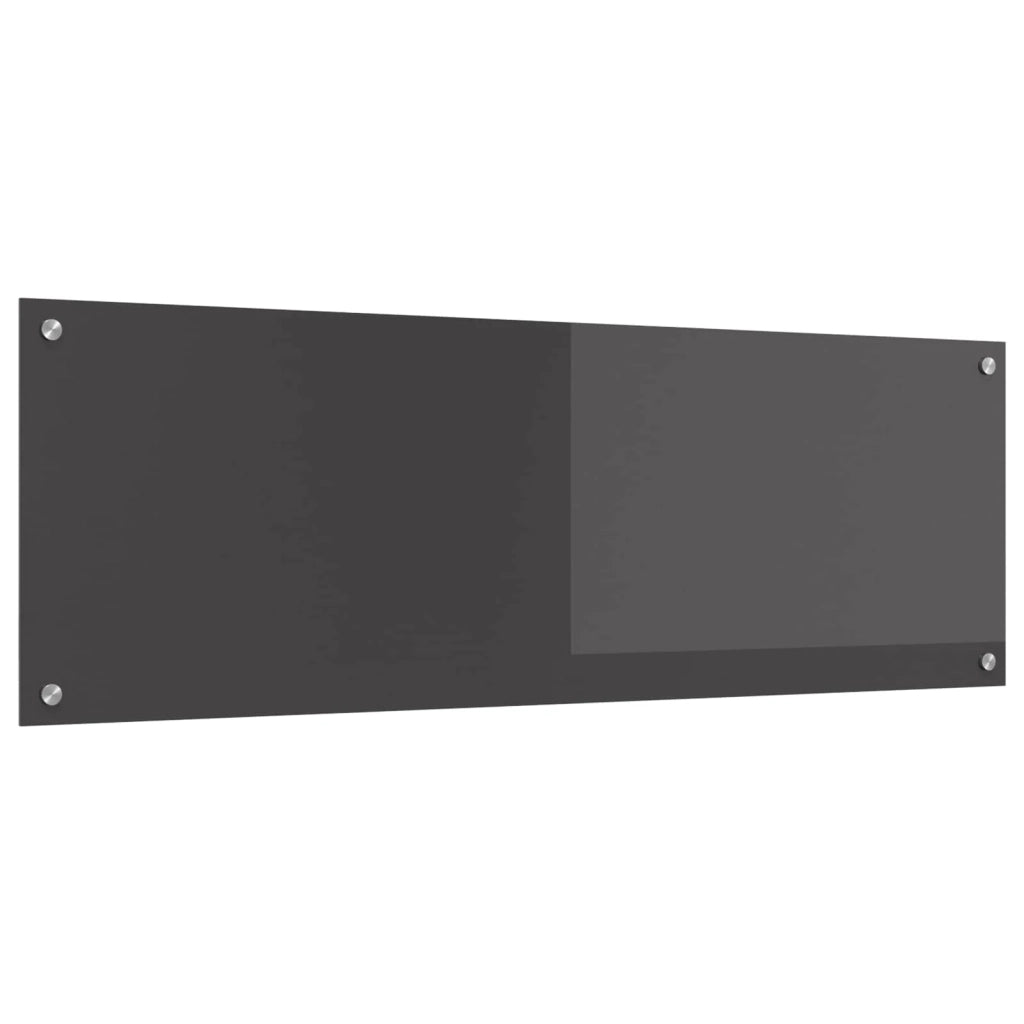 Paraschizzi da cucina moderno ed elegante 120 x 40 cm facile da installare resistente al calore vetro temperato grigio scuro 02_0058486