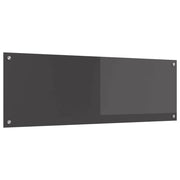 Paraschizzi da cucina moderno ed elegante 120 x 40 cm facile da installare resistente al calore vetro temperato grigio scuro 02_0058486