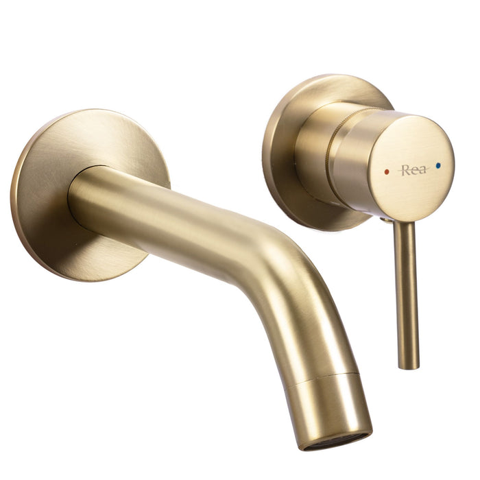 Rubinetto Da Parete Rea Owen Gold Brush + Box