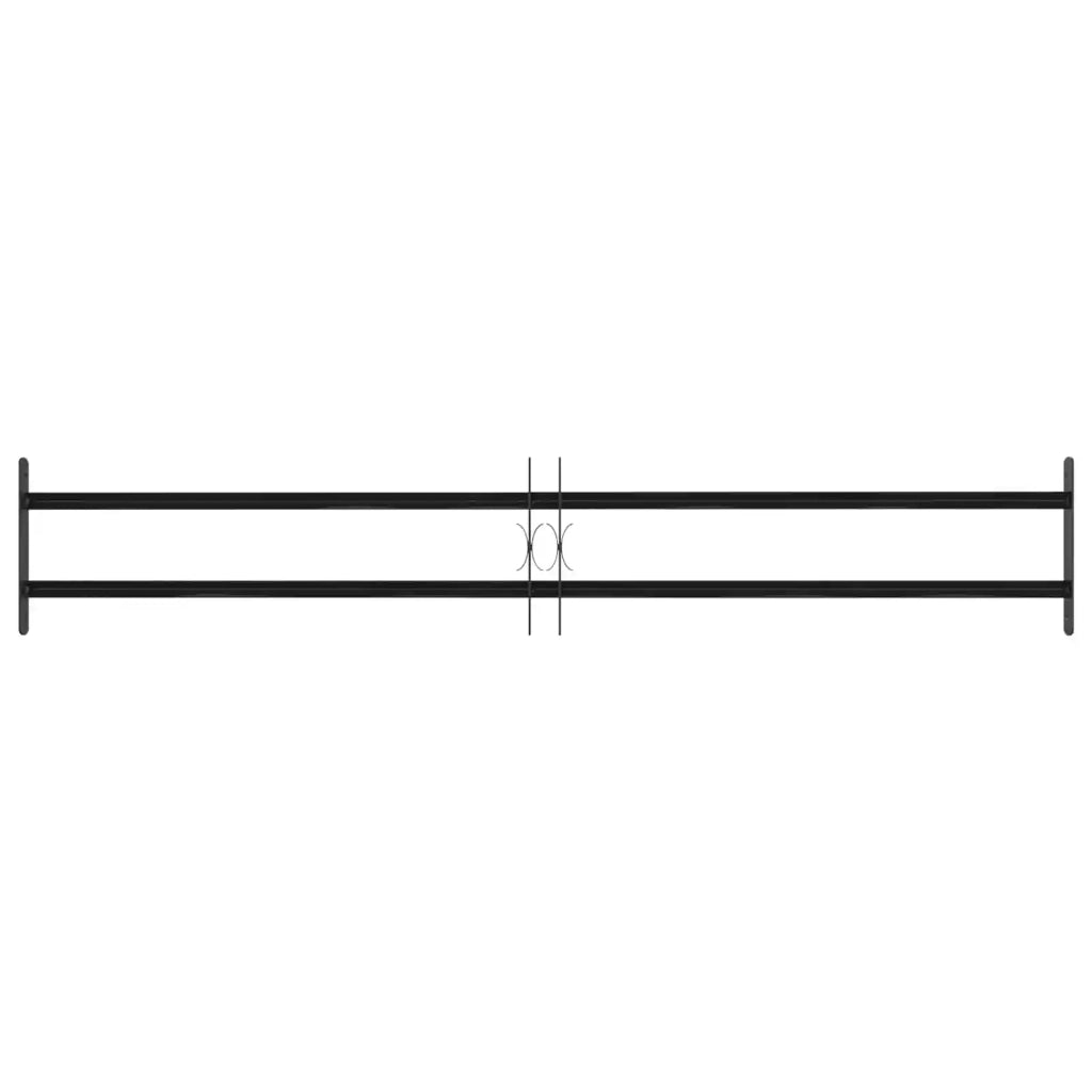 Griglia Finestra 176 x 30 cm Acciaio verniciato a polvere Nero 42020560