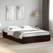Giroletto Nero 140x200 cm in Legno Multistrato e Metallo 3279842