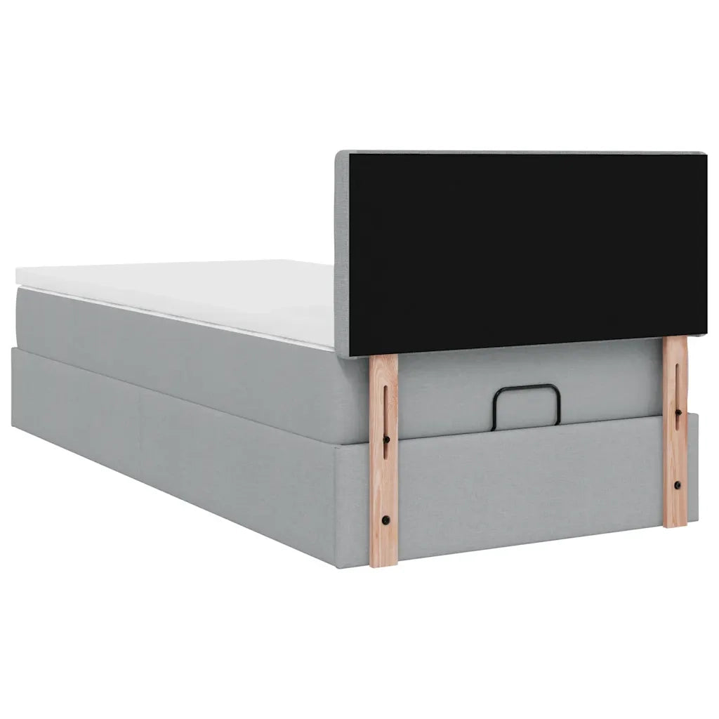 Struttura Letto Pouf con Materasso 80x200 cm in Tessuto 3311580