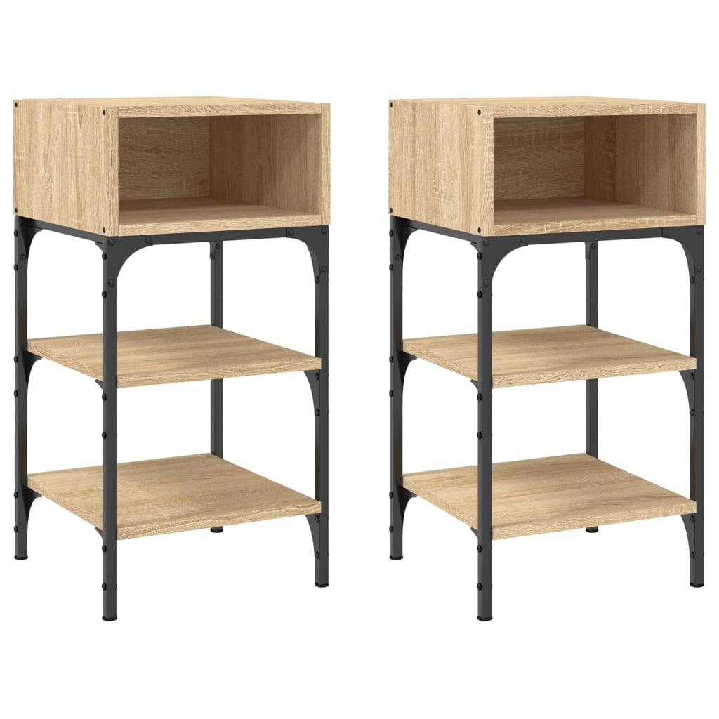 Comodini 2 pz Rovere Sonoma 35x34,5x70 cm in Legno Multistratocod mxl 82027