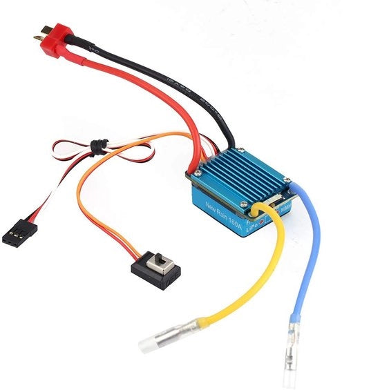 Regolatore di velocità 160A - ESC forgiato - Scatola impermeabile - Regolazione del gas automatica - Per auto RC 1/12 - Resistente agli urti