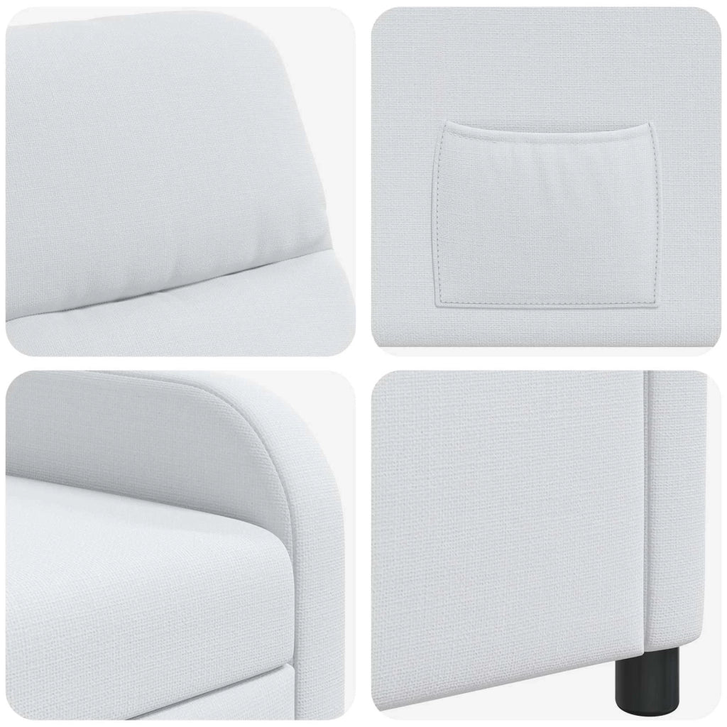 Divano Sedia-Poltrona reclinabile Bianco Tessuto 983864