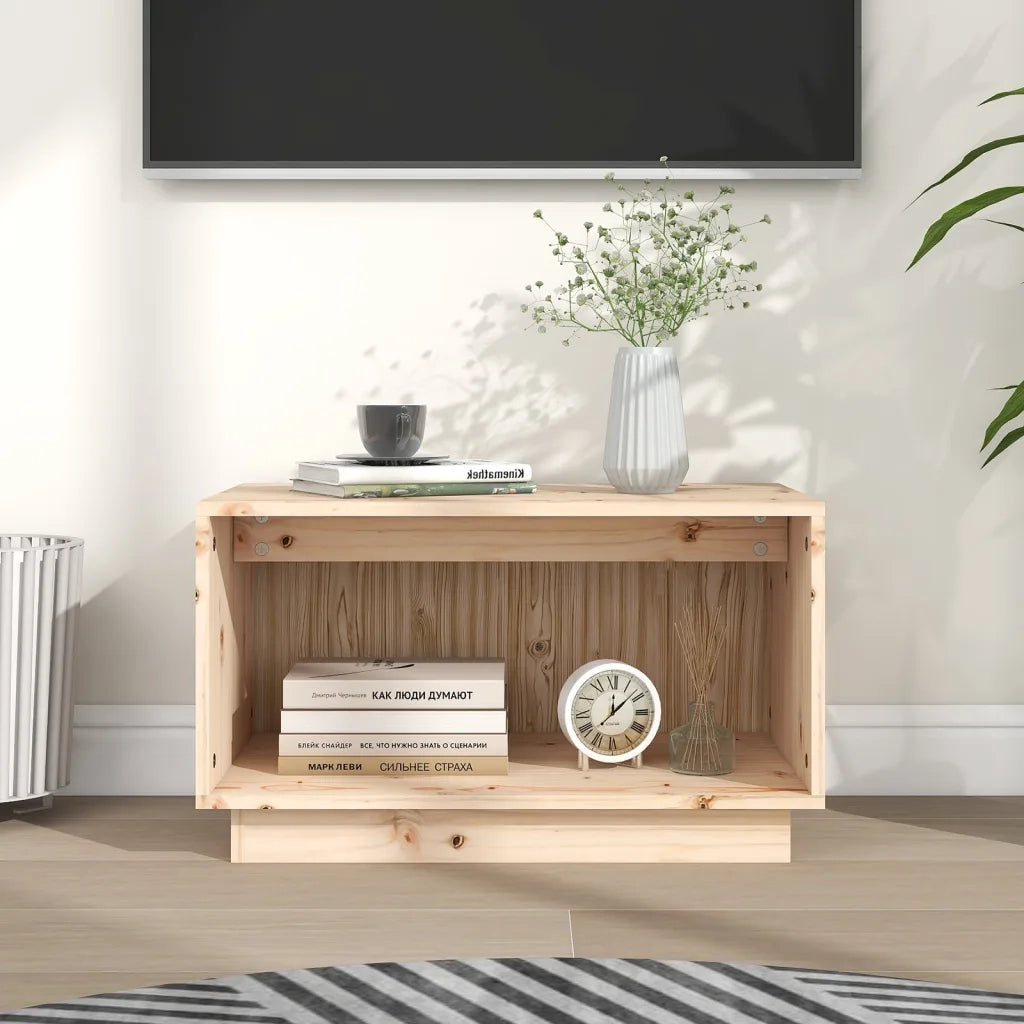 Mobile Porta TV-Mobile per TV-Credenza TV 60x35x35 cm in Legno Massello di Pino