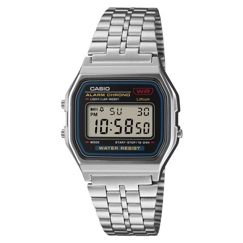 Orologio casio a159we 1ef iconic silver e black