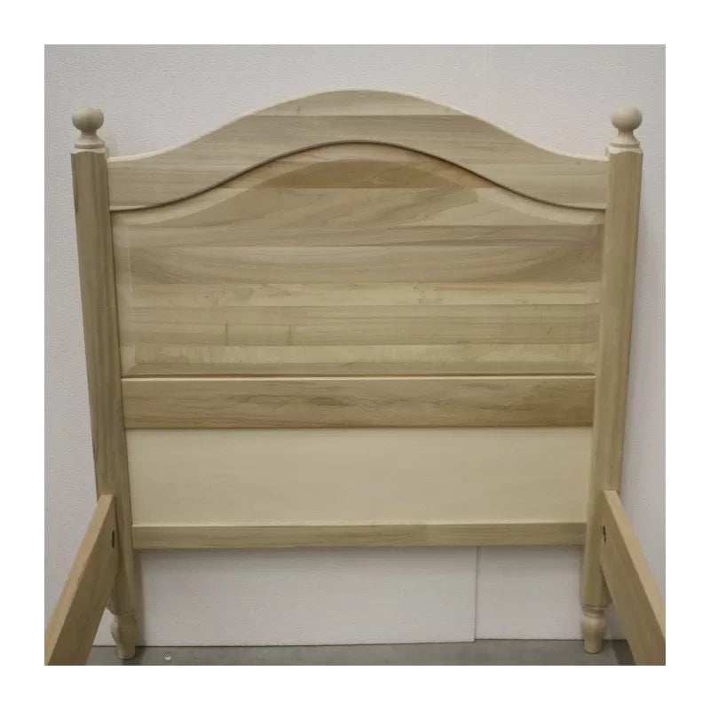 Letto 1 piazza e mezza arte povera legno grezzo 129x212x112 - Mobili 2G