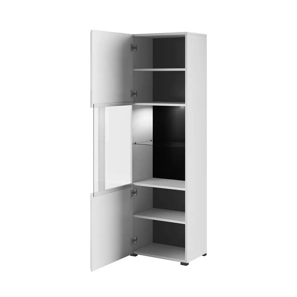 Set completo per soggiorno collezione BREDA. Colori bianco opaco e bianco lucido.