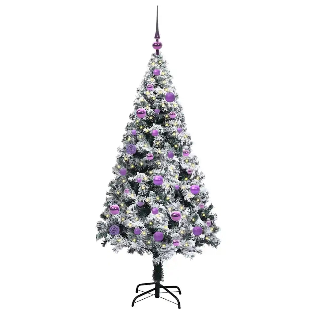 Albero di Natale Artificiale-Albero Natalizio con 150 LED Bianco 150 cm 836104