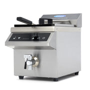 Friggitrice - 8L - 1 Cestello - Induzione - con Rubinetto di Scarico