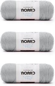 Set di 3 Pacchi di Lana Acrilica Simplice - 170g/6oz - 4 Peso Medio (Worsted) - Lana per Maglia o Ricamo Grigio a Piume