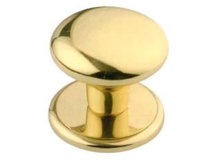 POMOLO MODELLO CLASSIC PER PORTONCINO IN OTTONE LUCIDO  ø mm.70 con sottorosone