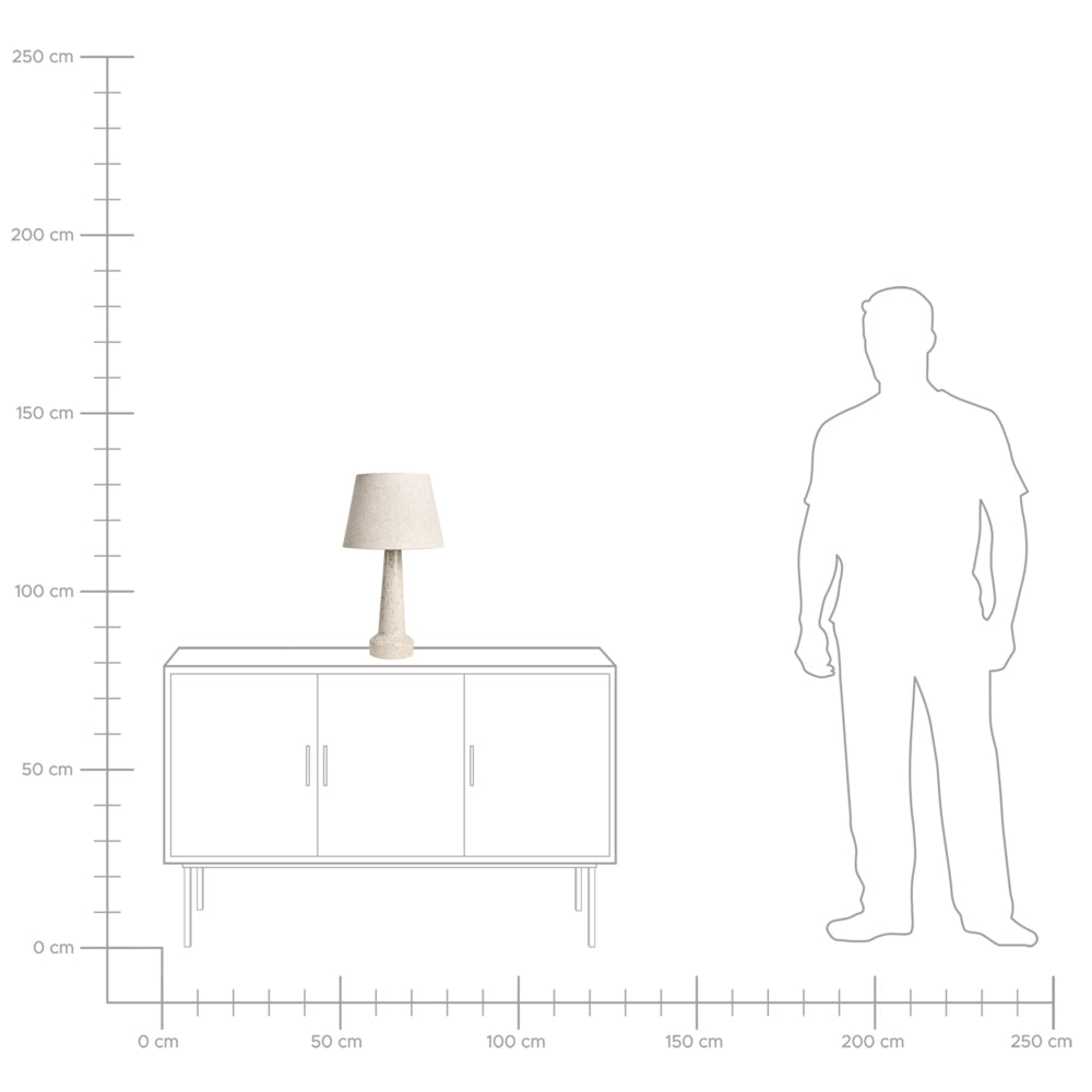 Lampada da tavolo Base in ceramica beige chiaro Paralume in lino Macchie blu Stile moderno Soggiorno Camera da letto
